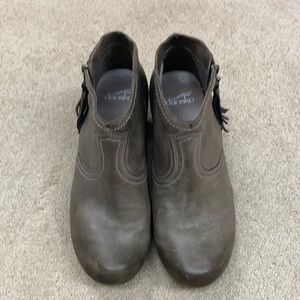 Dansko Side Zip Bootie Gray